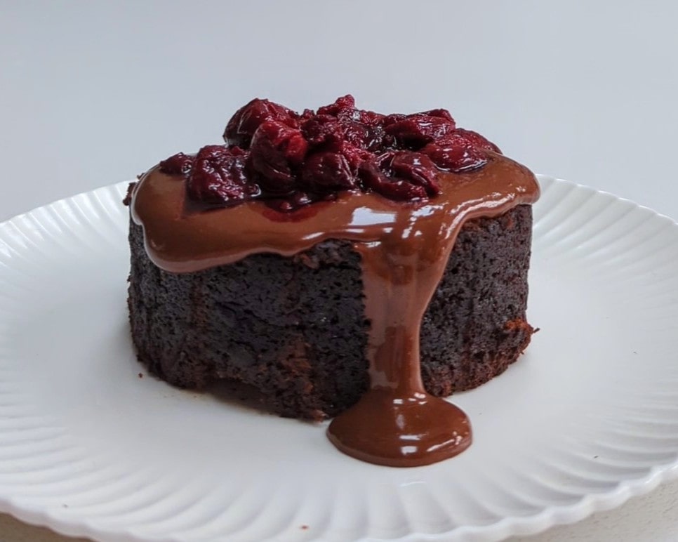 Chocolate Cake With Date And Sour Cherries